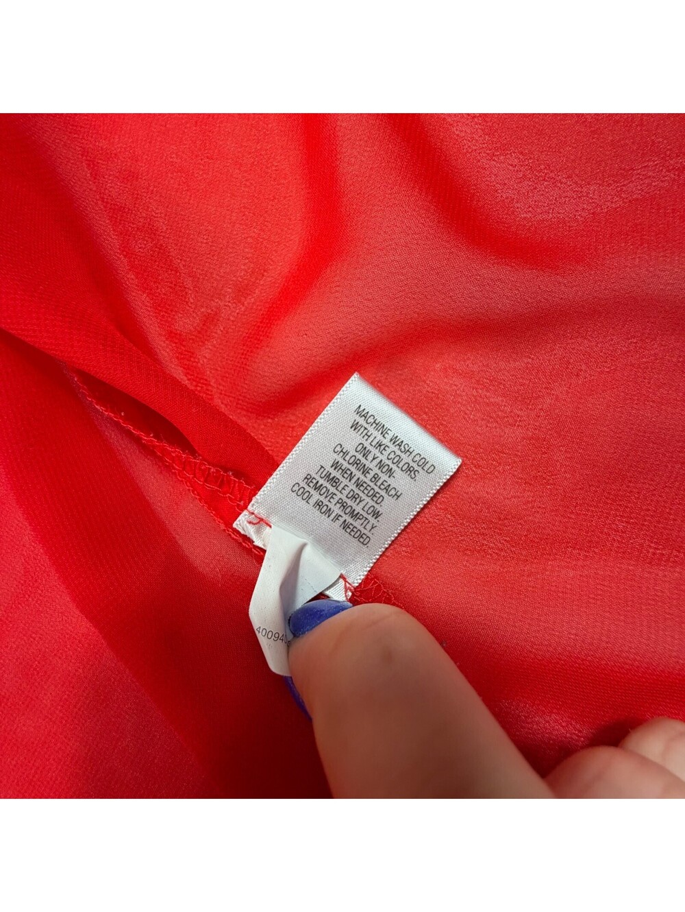 APT. 9 Red Sheer Button-Up Blouse XL - Picture 4 of 8